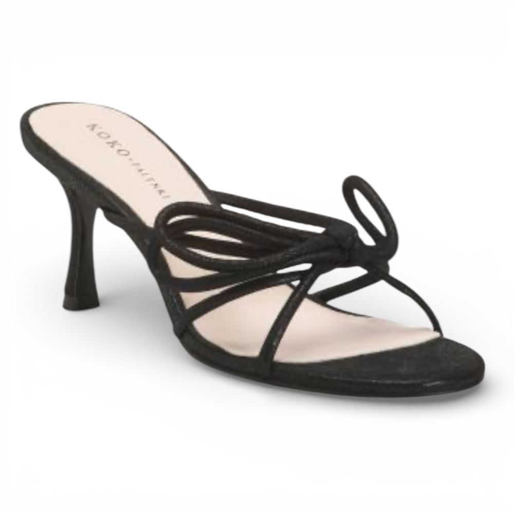 KOKO + PALENKI Leather Barely Heeled Sandals